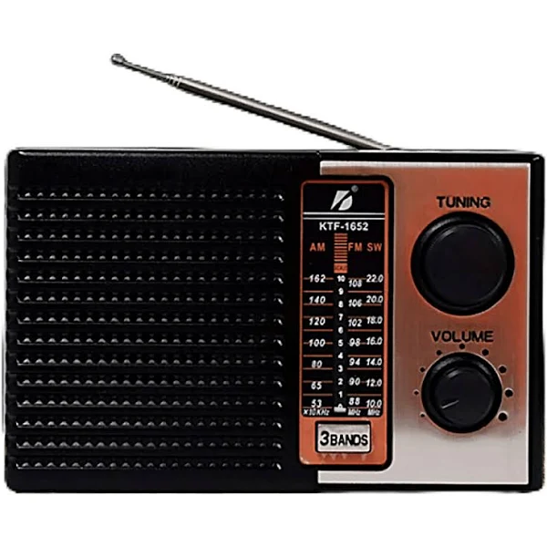 RADIO KTF-1652 AM/FM CON LINTERNA Y PANEL SOLAR
